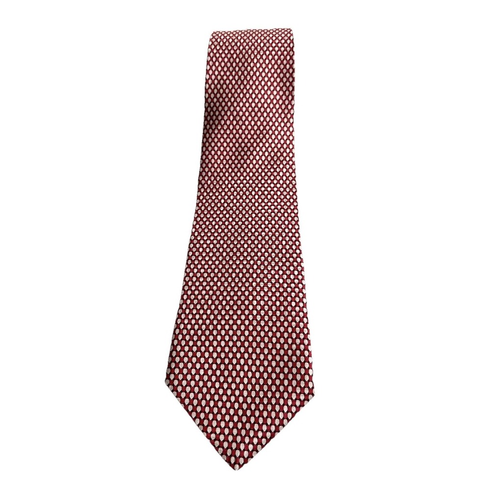 Raphael Roma Milano Neck Tie Hand Made All Silk Red White